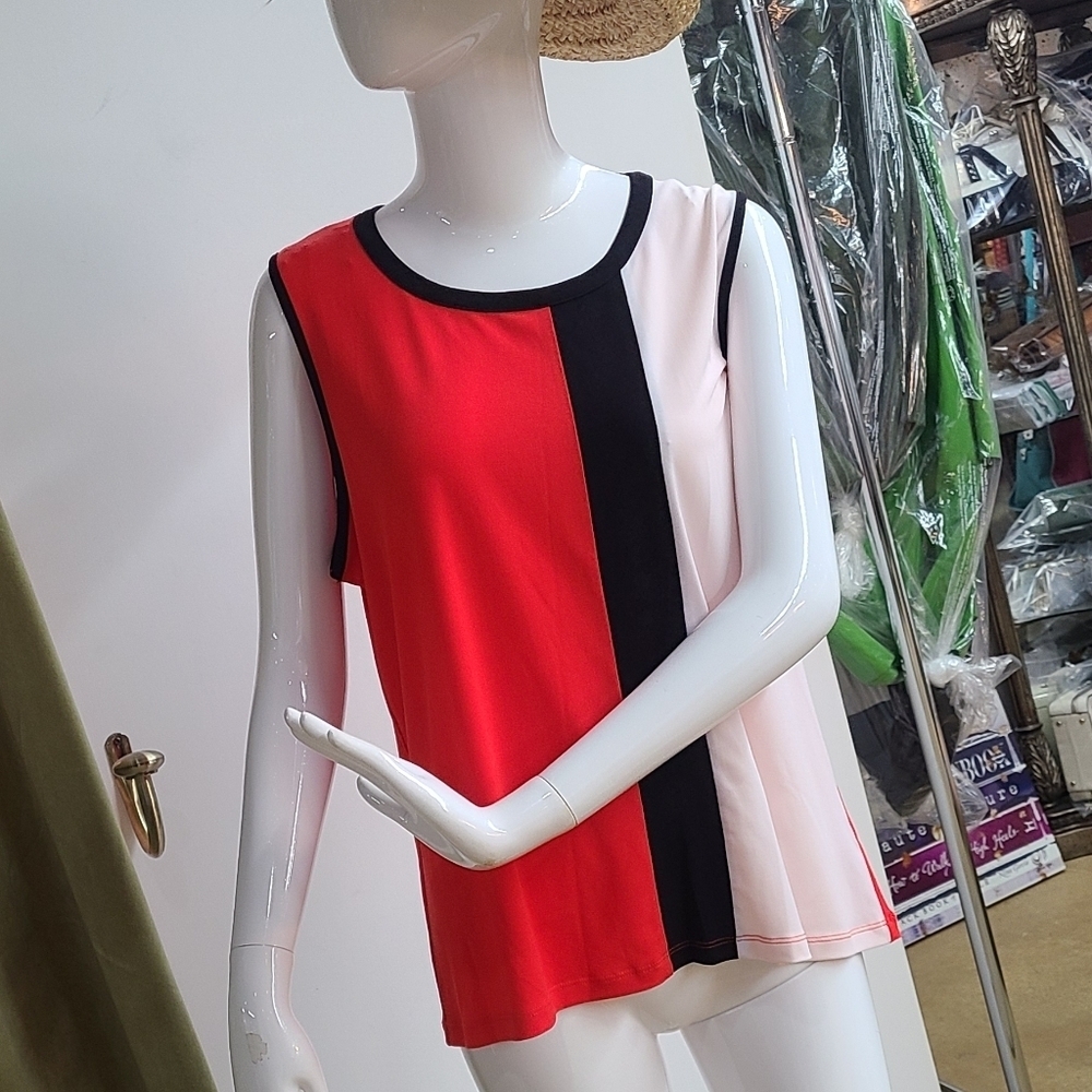 Jones New York Color Blocked Tank Top